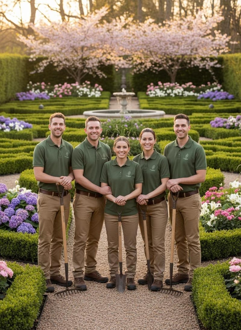 Équipe en plein travail de plantation au printemps